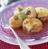 Grilled porks fillets with turnips