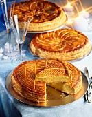 Galette des rois almond flaky pastry cake