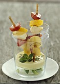 Fresh fruit brochettes