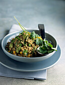 Quinoa and green vegetable salad