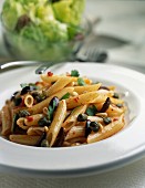 Penne with capers,olives and pinenuts