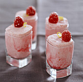 mini iced raspberry and lime mousses (topic: mousses)