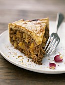 Lamb and apricot pie