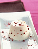 Fromage Frais flan with pink peppercorns