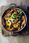 Southern vegetable clafoutis batter pudding