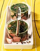 Ham marbled with parsley
