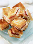 chorizo and ham toasted sandwich bites (topic: menus by Aurélie)