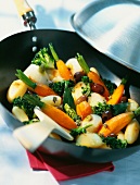 wok tossed baby vegetables with thyme (topic: wok)