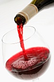 Pourring a glass of red wine