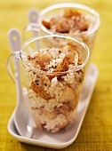 Rice pudding with pears