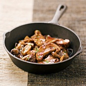 Pan-fried ceps and parsley