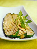Marinated grilled courgettes