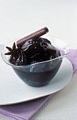 Prunes in wine and spices