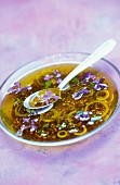 French dressing with violets