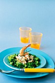 Shrimps and broccoli