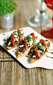tapenade and anchovies on toast