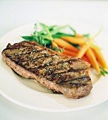 Grilled beef steak with pepper