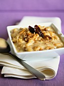 Rice pudding with cinnamon and dates