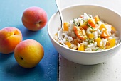 Apricot and rosemary risotto