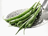 Green beans on a skimmer