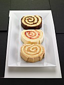 Three slices of Swiss roll