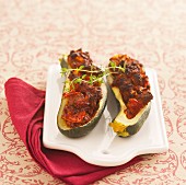 Stuffed courgette with beef