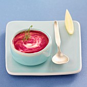 Cream of beetroot soup
