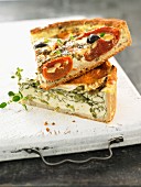 Spicy tomato and ricotta tart with herbs