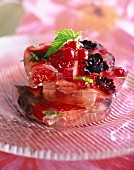 Wild fruit terrine in jelly