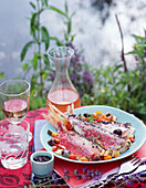 Red mullet with vegetables and tapenade