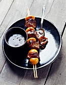 Duck and passionfruit sweet and sour brochettes