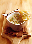 Creamy Munster ,potatoes with beer and cumin soup