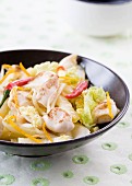 Grilled squid with white cabbage