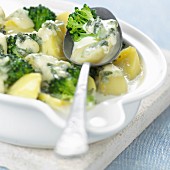 Broccoli and potato gratin