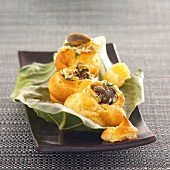 Puff pastries filled with snails from Bourgogne