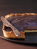 Chocolate shortbread tart