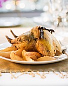 Pheasant with pears and sage