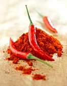 Ground Cayenne pepper and Cayenne peppers