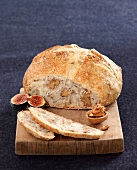 Fig and walnut round bread loaf