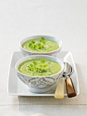 Creamed zucchini and chervil soup