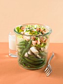 Shrimp and green bean salad