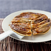 Caramelized chicory thin pastry tart