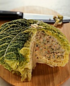 Cabbage stuffed with buckwheat and meat