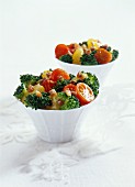 Broccoli with cherry tomatoes and anchovies