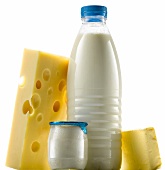 Composition with dairy products