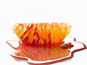 Blood orange segment with juice