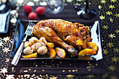 Turkey cooked with Jurançon wine and Christmas fruit