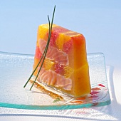 Salmon and citrus fruit terrine