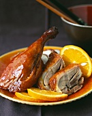 Peking duck with orange
