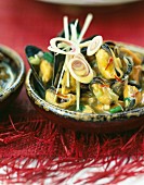 Mussels with citronella butter sauce